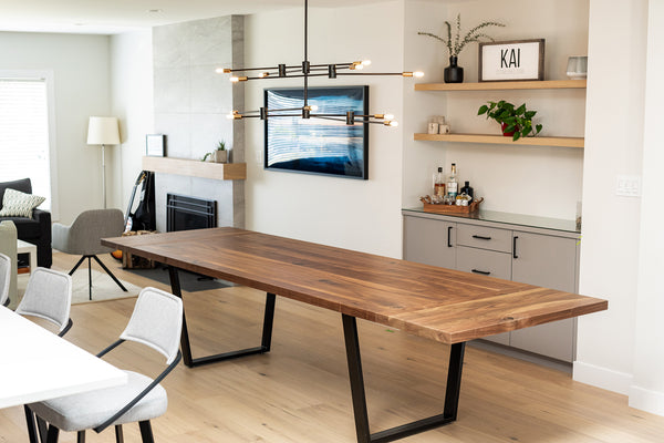 modern walnut dining table