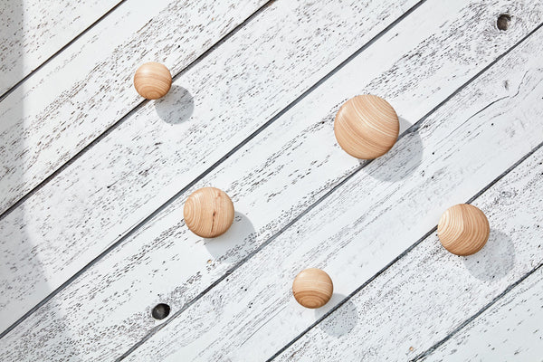 round wood wall hooks